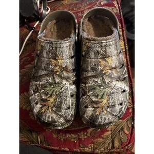 Mens Rugged Shark Clogs Lined RealTree Camo Sherpa Memory Foam‎ Size 11 NWT